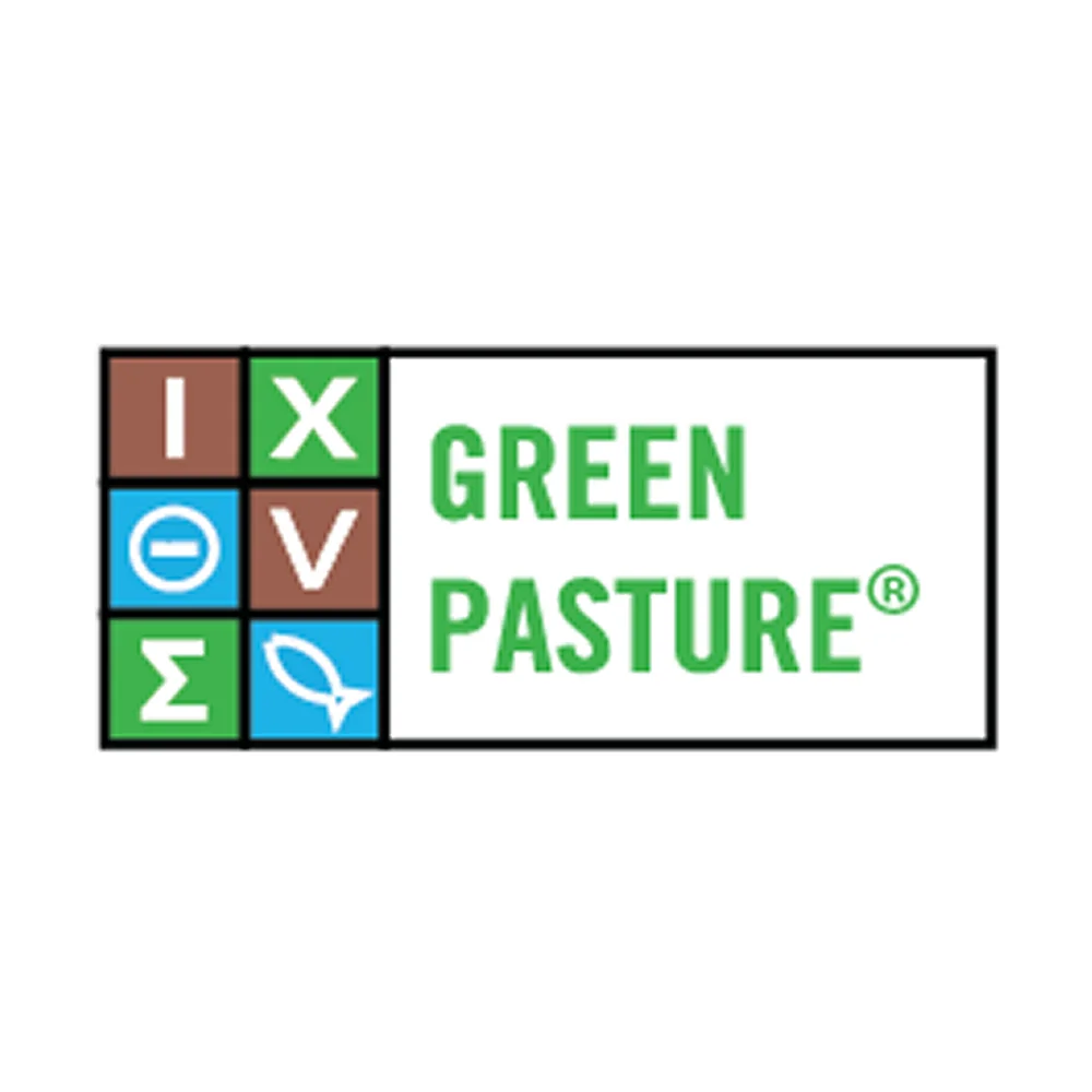 green pasture logo on Hack Your Health