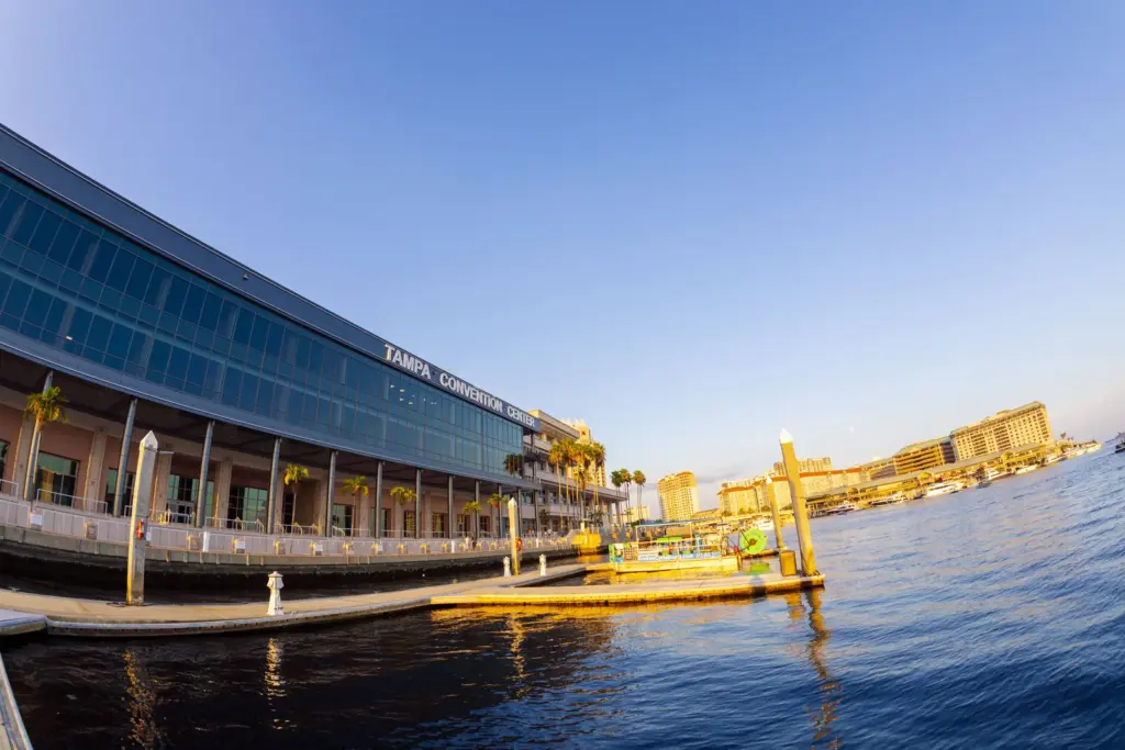 Tampa Convention Center waterfront along the Garrison Channel